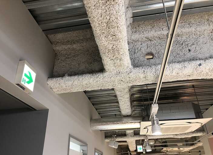 鉄骨造に耐火被覆